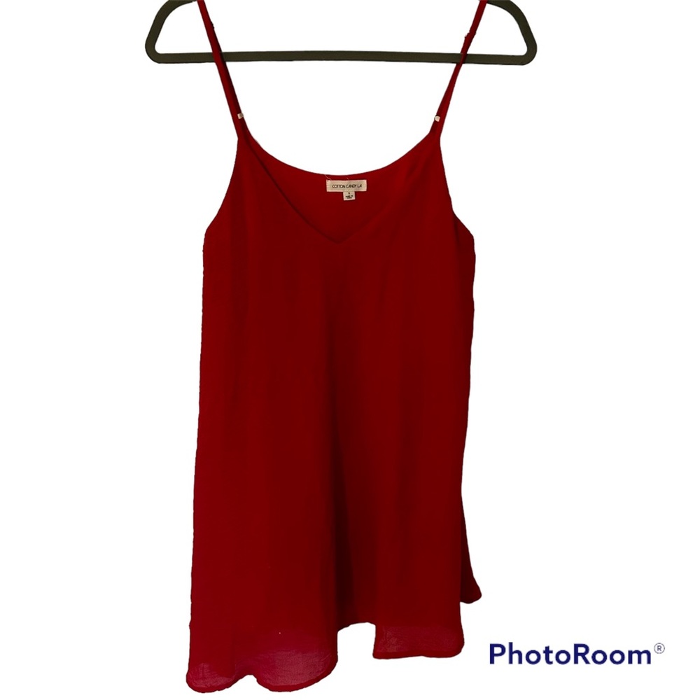 Cotton Candy LA Woman’s Red SZ S Slip Dress with Adjustable Straps